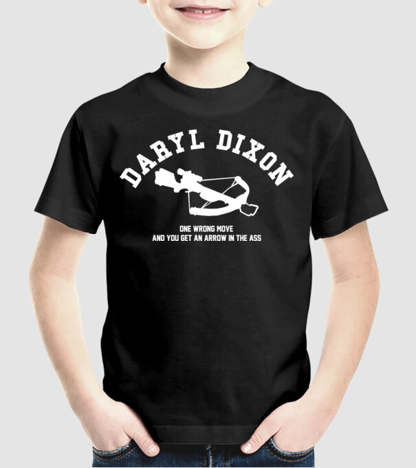 Daryl Dixon model negru pe tricou