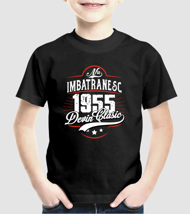 Devin Clasic - 1955 model negru pe tricou