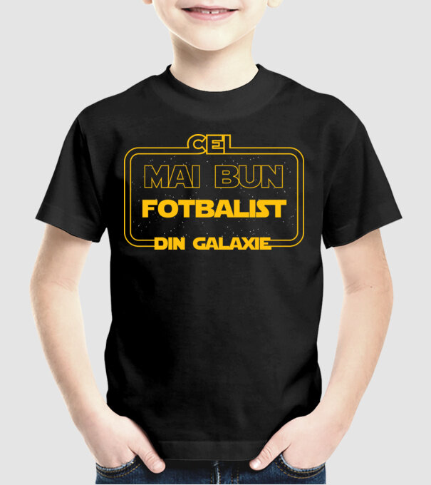 Cel mai bun fotbalist din galaxie model negru pe tricou