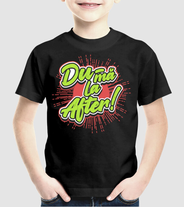 Du-mă la After model negru pe tricou