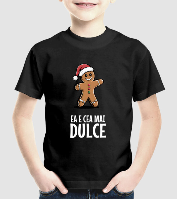 Ea e cea mai dulce Negru model negru pe tricou