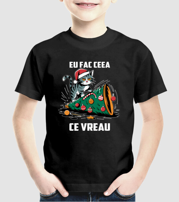 Eu fac ceea ce vreau Negru model negru pe tricou