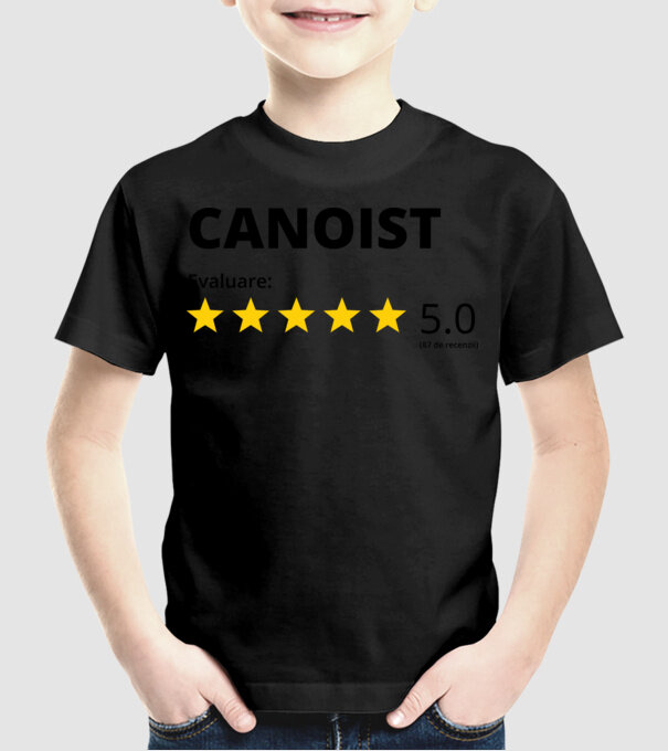 Evaluare 5 CANOIST model negru pe tricou