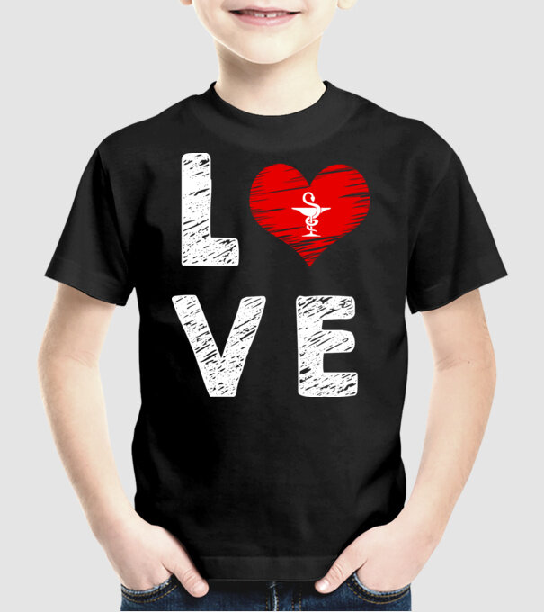Farmacist love model negru pe tricou