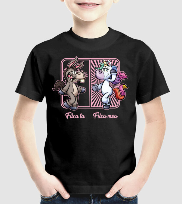 fiica ta - fiica mea model negru pe tricou