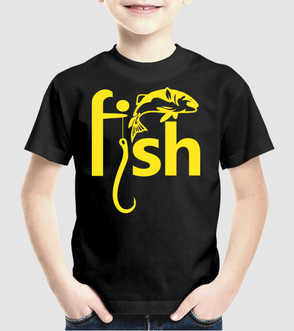 Fish model negru pe tricou