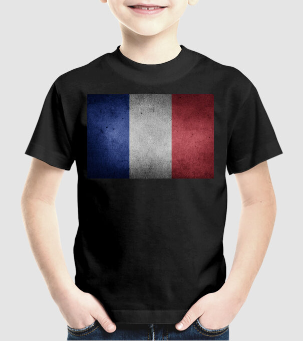 FRANCE model negru pe tricou