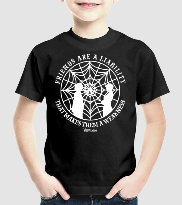 Friends are liability model negru pe tricou