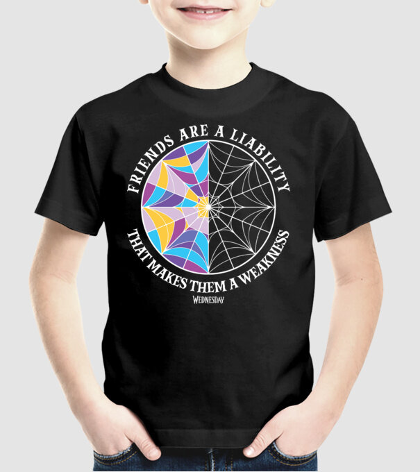 Friends are liability model negru pe tricou