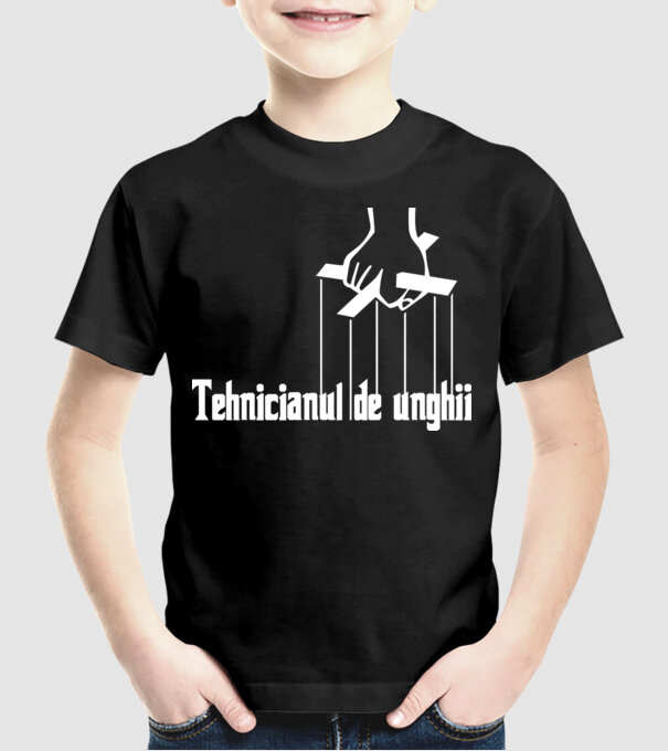 Tehnicianul de unghii model negru pe tricou