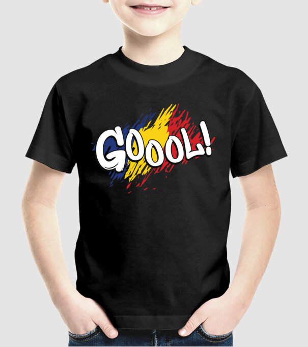 GOOOL model negru pe tricou