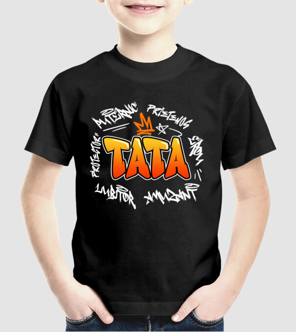 Graffiti apa fehér RO model negru pe tricou