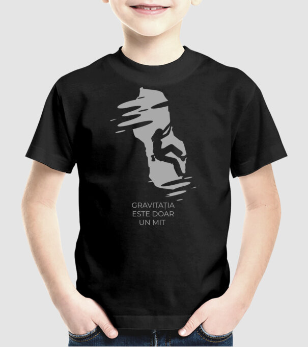gravitația este doar un mit model negru pe tricou