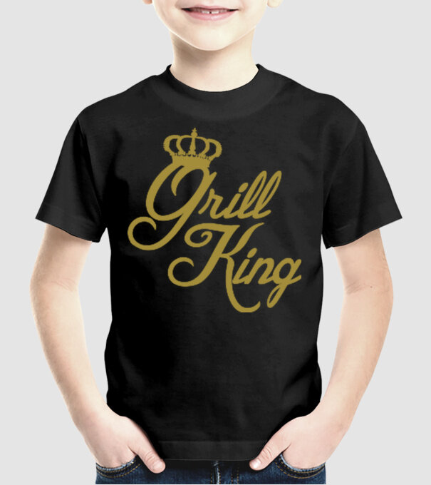 Grill King model negru pe tricou