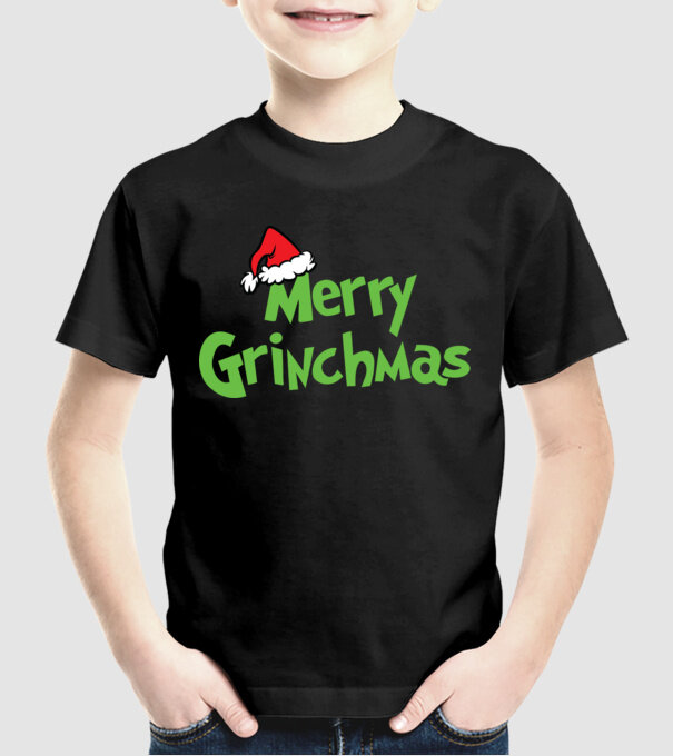 Grinchmas model negru pe tricou