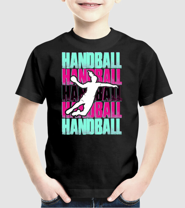 handball model negru pe tricou