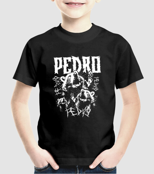 Heavy Metal pedro model negru pe tricou