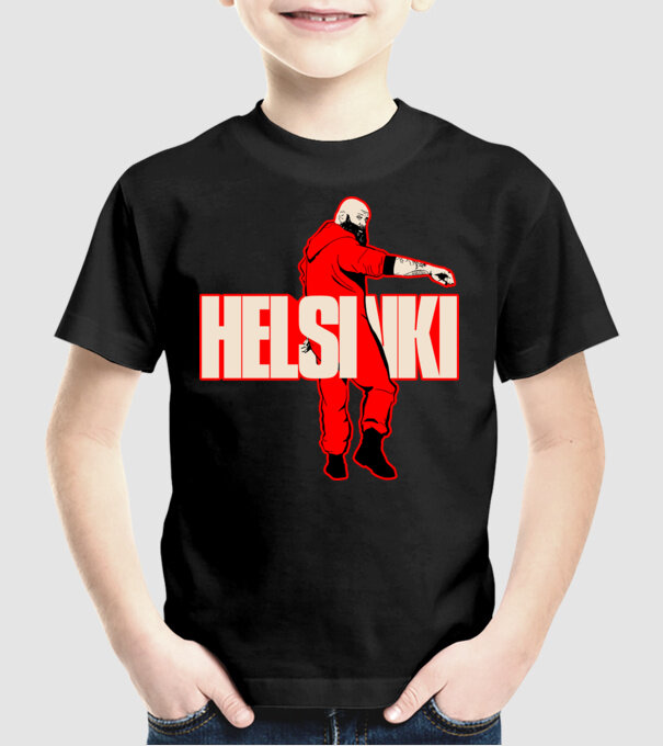 helsinki la casa de papel model negru pe tricou