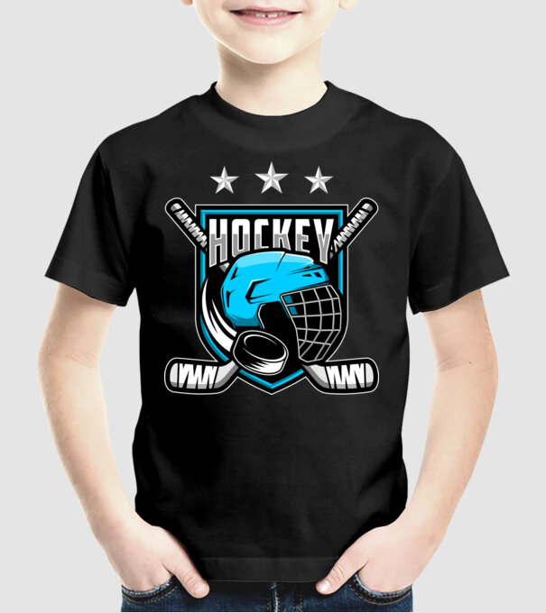 Hockey model negru pe tricou