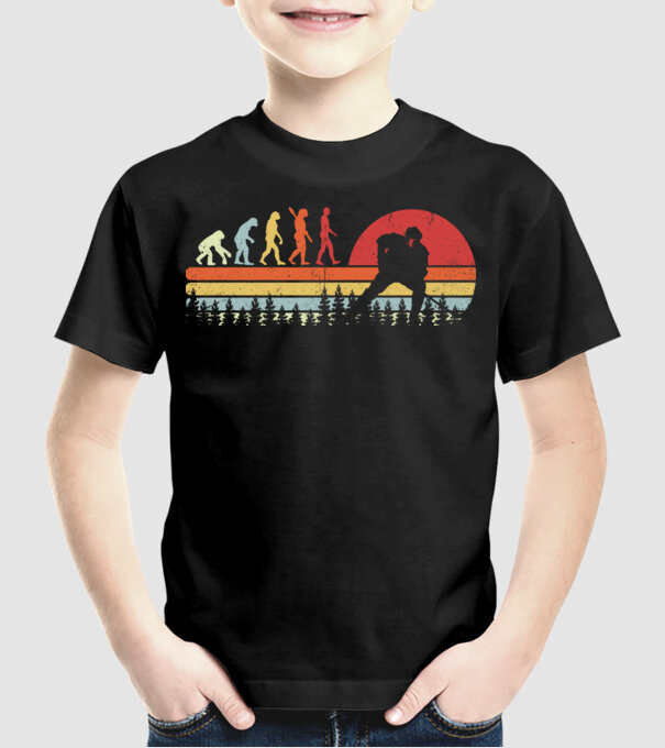 Hockey evolution model negru pe tricou
