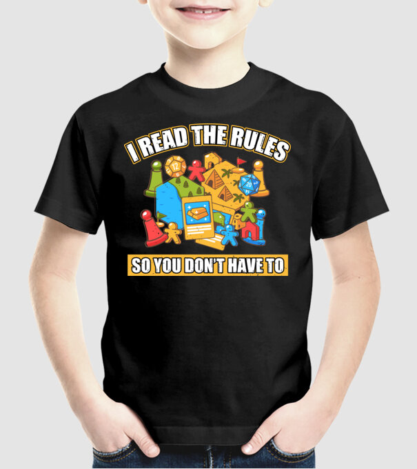 I read the rules model negru pe tricou