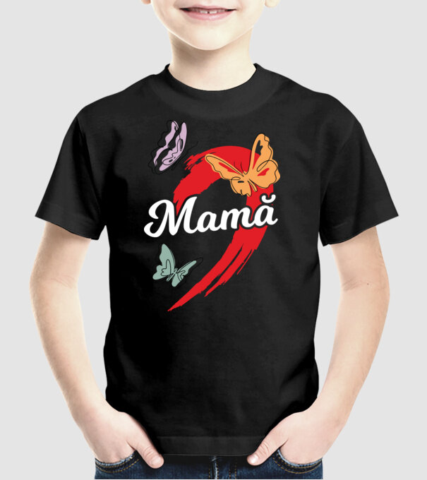 Mamă model negru pe tricou