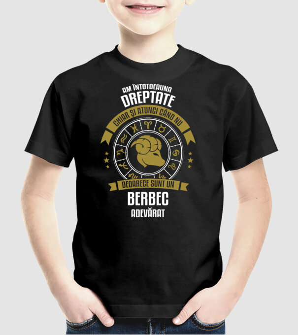 Întotdeauna am dreptate. Chiar și atunci, când nu am, deoarece sunt din berbec. model negru pe tricou