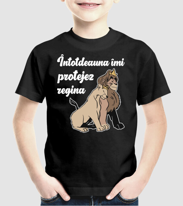 Întotdeauna îmi protejez regina model negru pe tricou