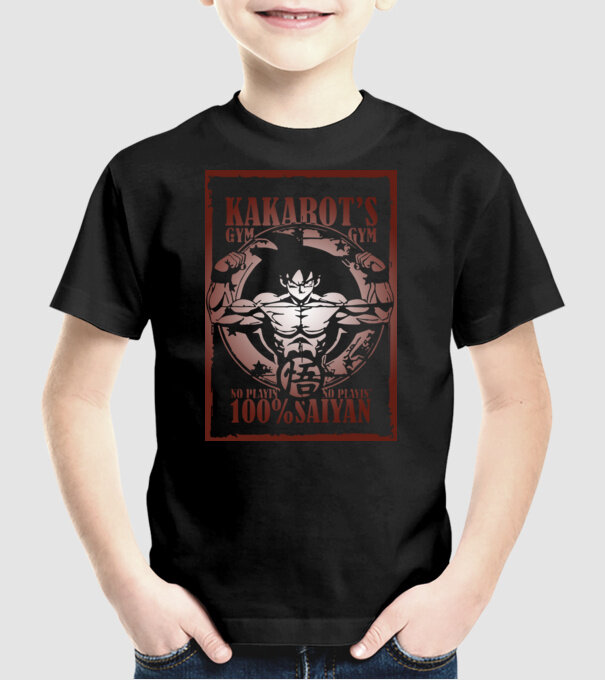 kakarots gym dragonball model negru pe tricou