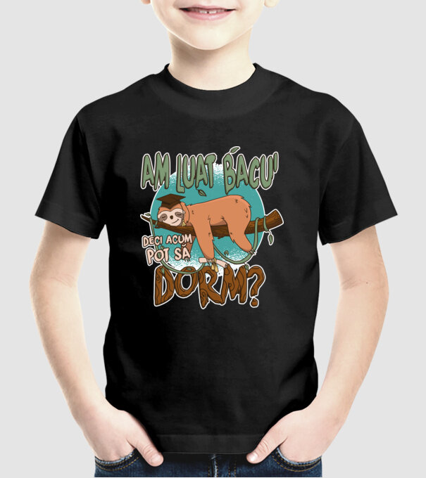 Leneș absolvent 2 model negru pe tricou