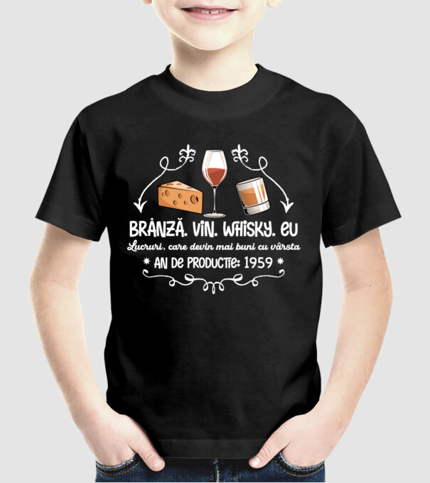 Lucruri, care devin mai buni cu vârsta 1959 65 de ani model negru pe tricou