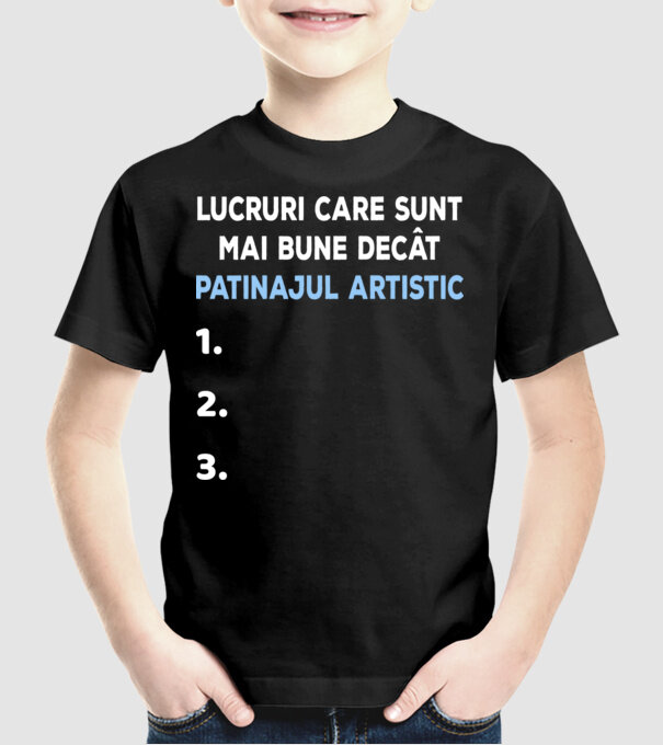 Lucruri care sunt mai bune decât patinajul artistic model negru pe tricou