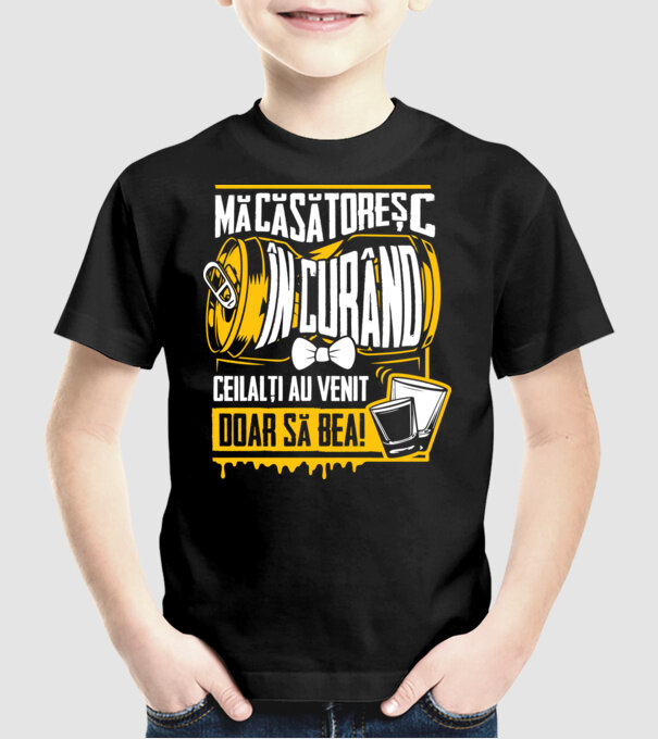 Mă căsătoresc în curând model negru pe tricou