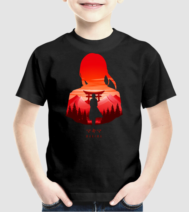 Makima model negru pe tricou