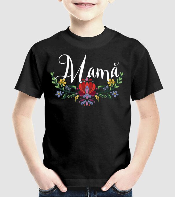 Mamă model negru pe tricou