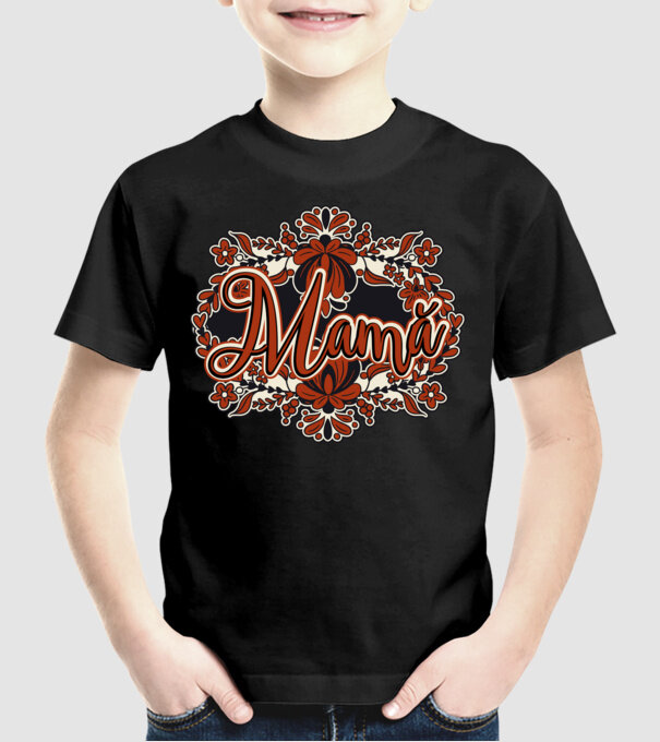 Mamă model negru pe tricou