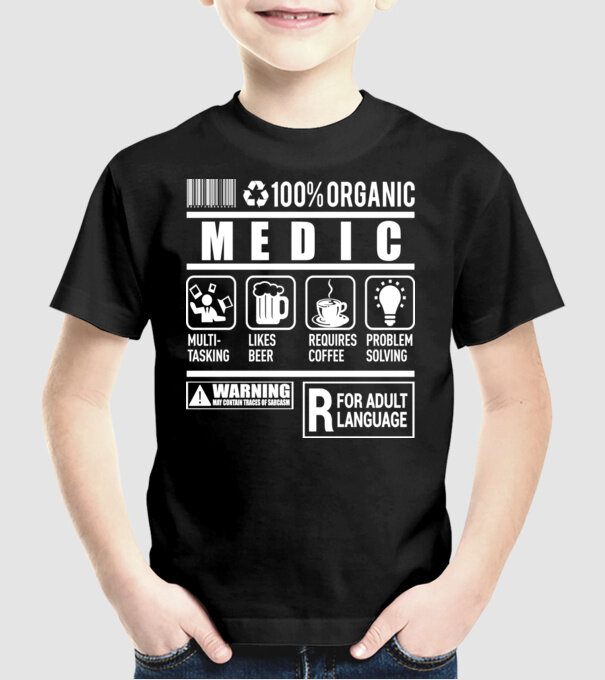 MEDIC model negru pe tricou