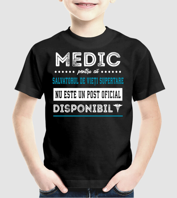 MEDIC: pentru că salvatorul de vieți supertare nu este un post oficial disponibil model negru pe tricou