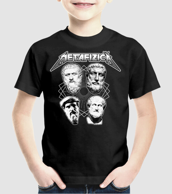metafizică model negru pe tricou