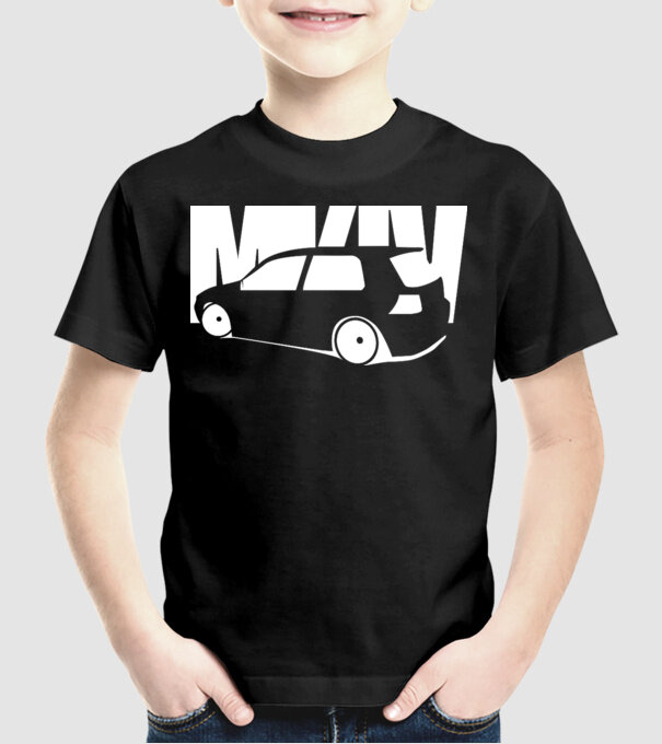 MK4-Golf model negru pe tricou