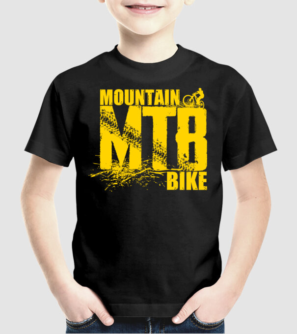 MTB model negru pe tricou