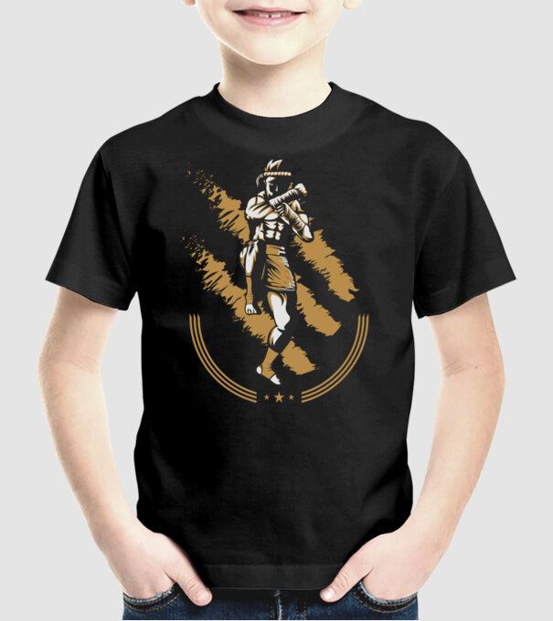 Muay Thai 2 model negru pe tricou
