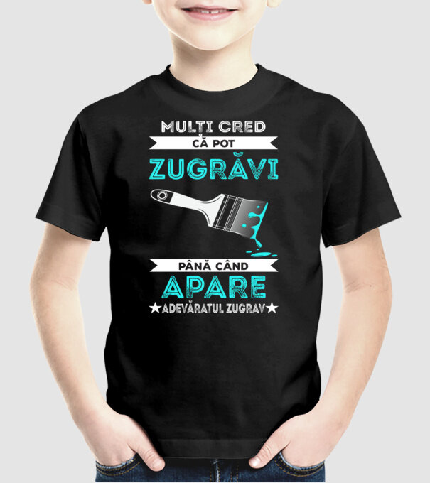 Mulți cred că pot zugrăvi până când apare adevăratul zugrav model negru pe tricou