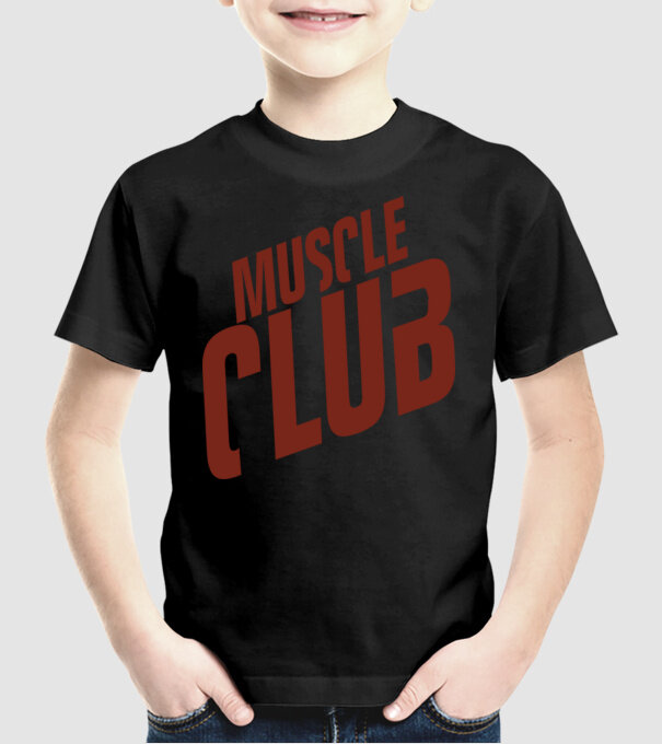 Muscle Club model negru pe tricou