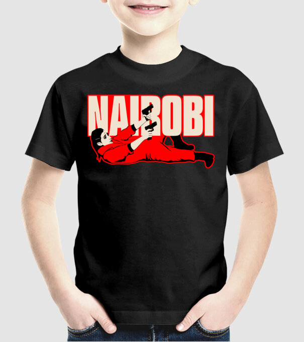 nairobi la casa de papel model negru pe tricou