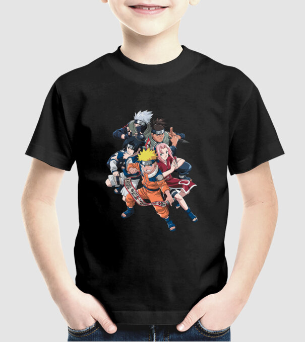 NARUTO model negru pe tricou