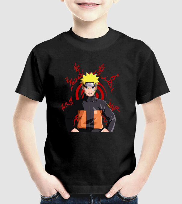 NARUTO model negru pe tricou