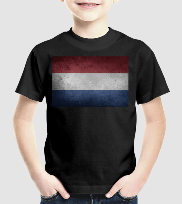 NETHERLANDS model negru pe tricou