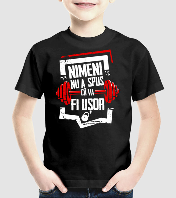 nimeni nu a spus că va fi ușor model negru pe tricou