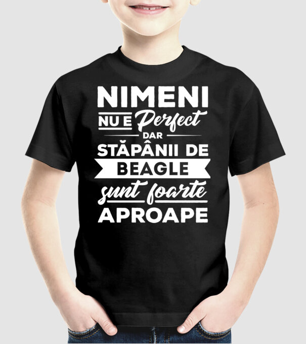 nimeni nu e perfect, dar stăpânii de beagle sunt foarte aproape model negru pe tricou